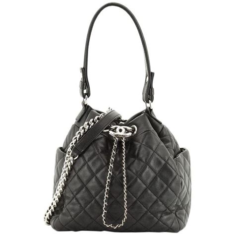 chanel small chevron chain buckle drawstring bag|Mini Bags .